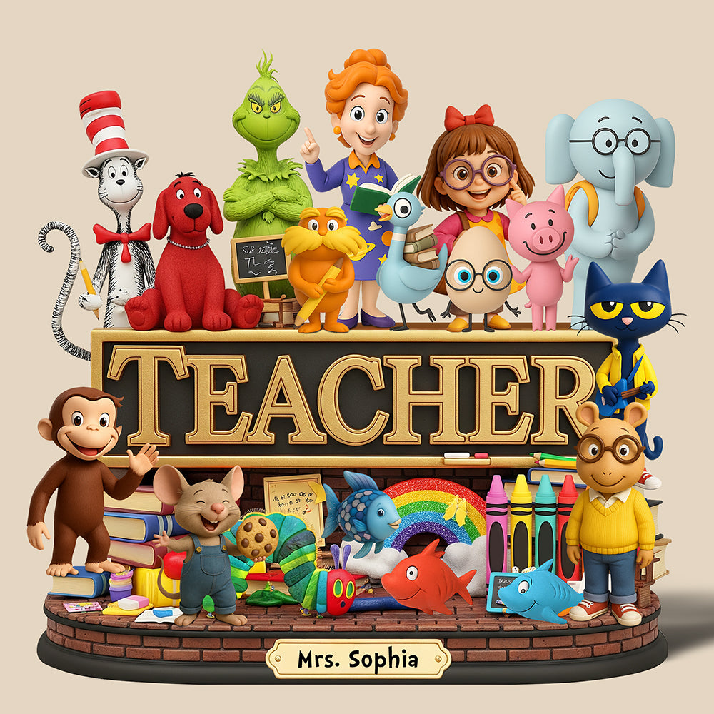 Children'S Book Acrylic Plaque - Personalized Gifts For Teacher 02Naqn050625 - Image 2