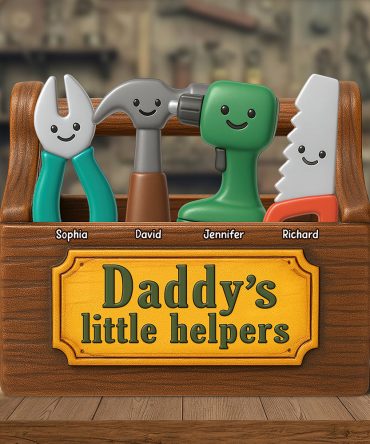 Daddy'S Little Helpers Acrylic Plaque - Personalized Gifts For Father 01Naqn020525