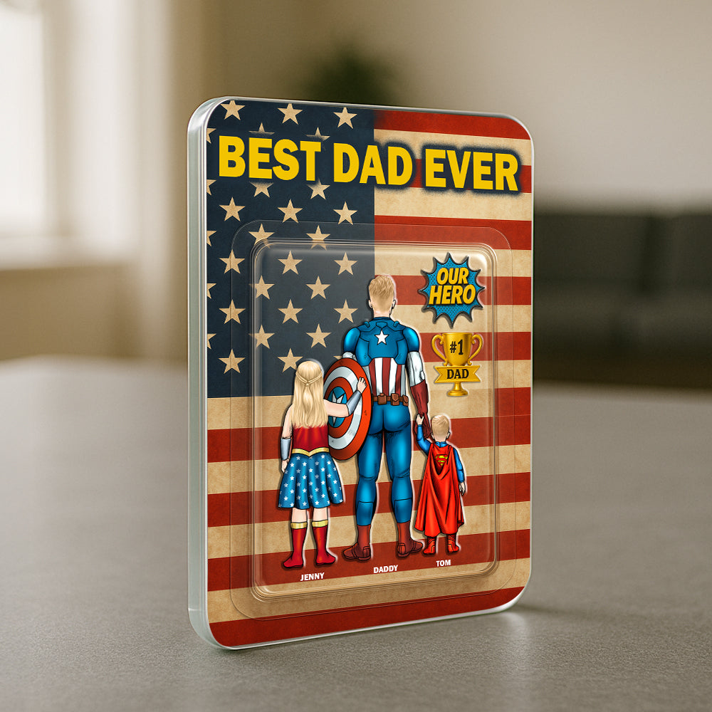 Best Dad Ever Acrylic Plaque - Personalized Gifts For Dad 01Natn250425Pa