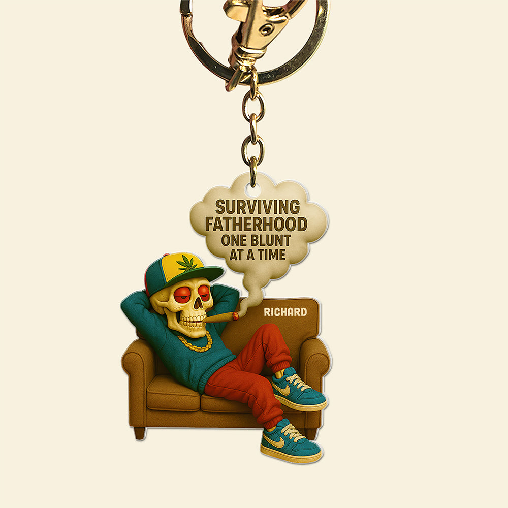 Fatherhood Keychain Personalized Gifts For Dad 04Toqn200525 - Image 4
