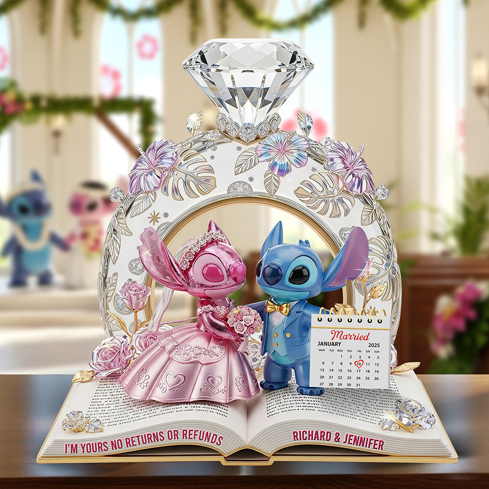 Romantic Aliens Acrylic Plaque - Personalized Anniversary Gifts For Couple 04Tgqn230625 - Image 2
