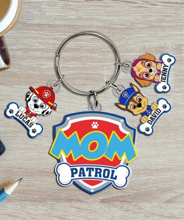 Personalized Gifts For Mom Keychain With Dog Charms 02Natn200424