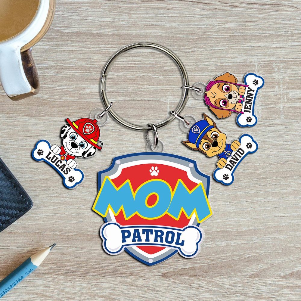 Personalized Gifts For Mom Keychain With Dog Charms 02Natn200424