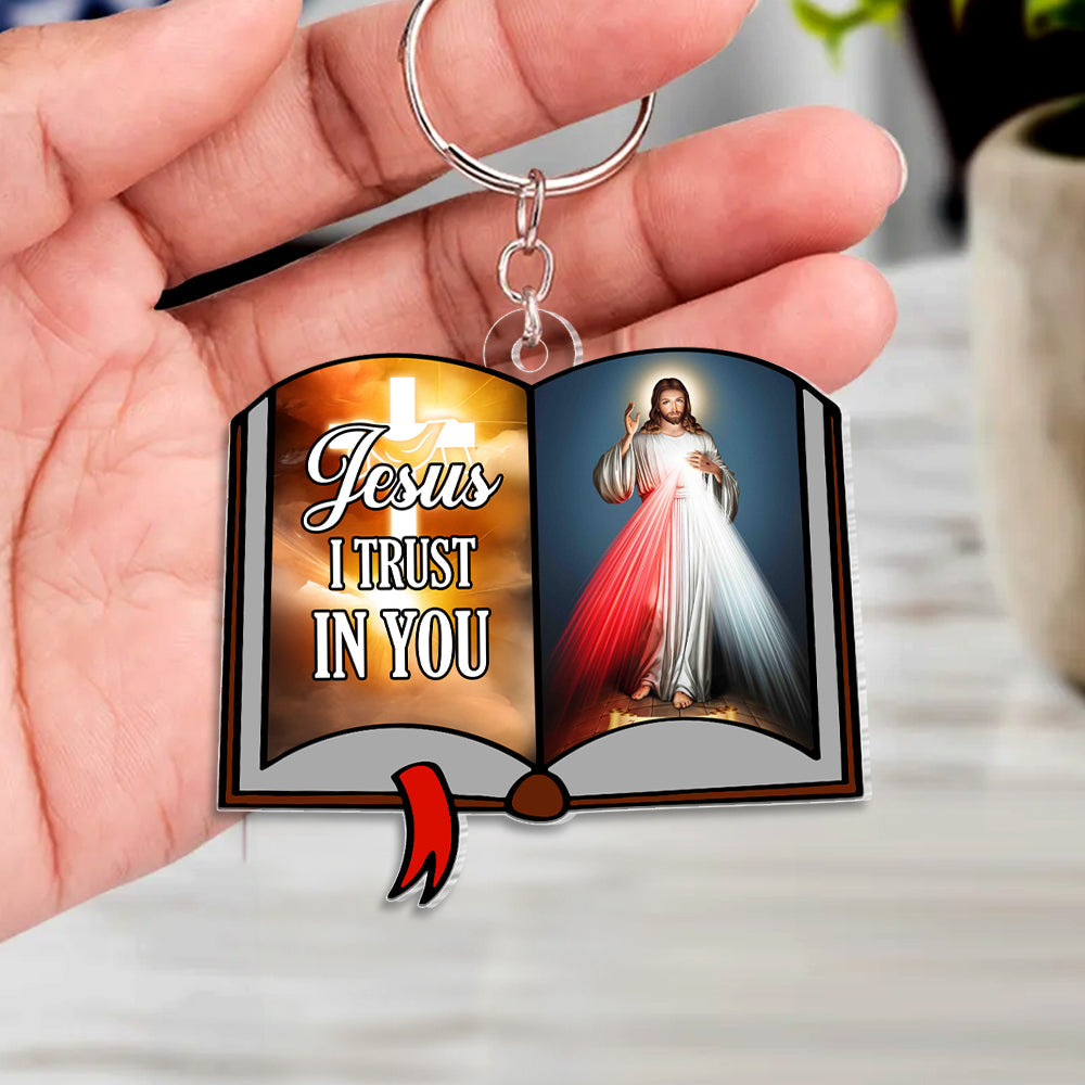 Personalized Gifts For Christian Keychain 02Xqtn090125 Jesus I Trust In You
