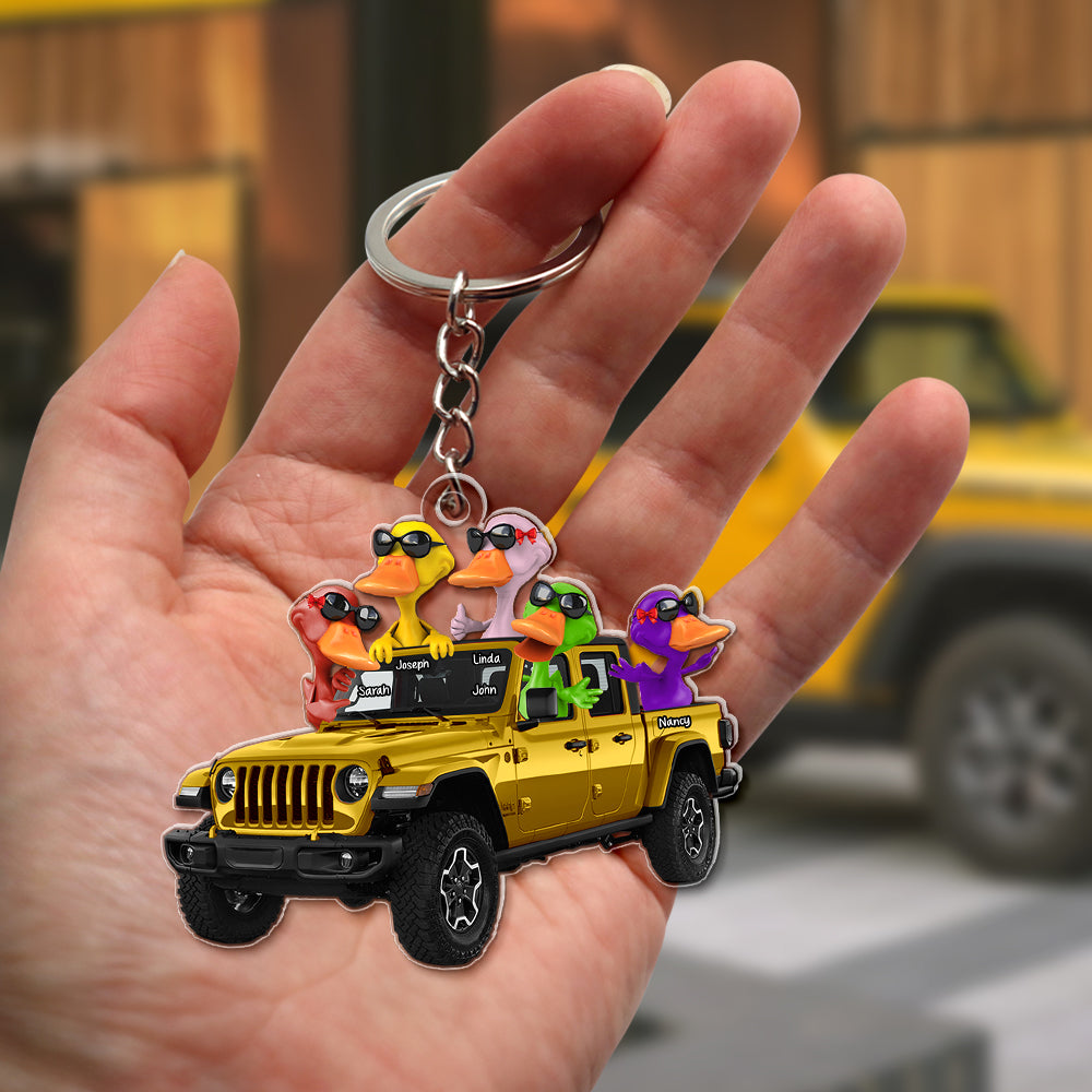 Happy Ducks Keychain - Personalized Gifts For Off-Road Lovers 02Qhqn281224 - Image 2