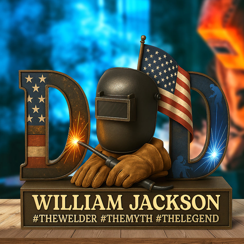 American Welder Acrylic Plaque - Personalized Gifts For Dad 05Qhqn130525