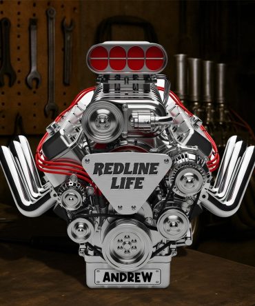 Dragster Engine Acrylic Plaque – Personalized Gift For Racing Lovers 01Ohlu090625