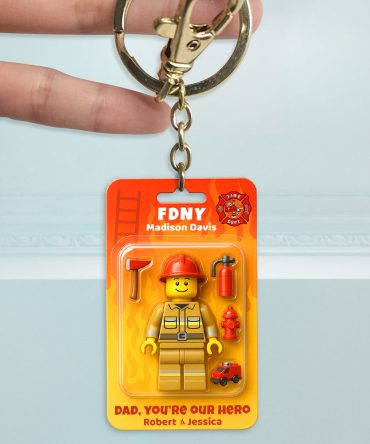 Firefighter Dad Keychain Personalized Gifts For Dad 01Nadt250425