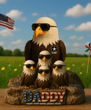 Personalized Gifts For Military Dad Plaque, Bald Eagle 01Tolu120425