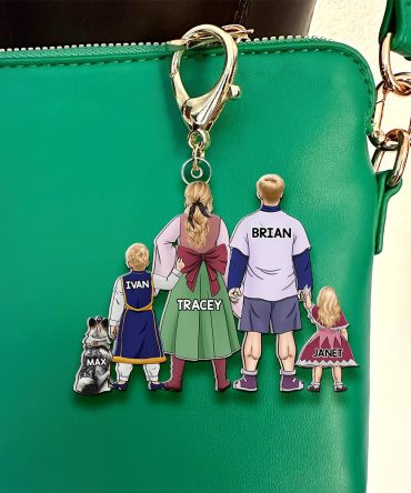 Personalized Gifts For Family Keychain Anime Family 02Qhhu260225Hg