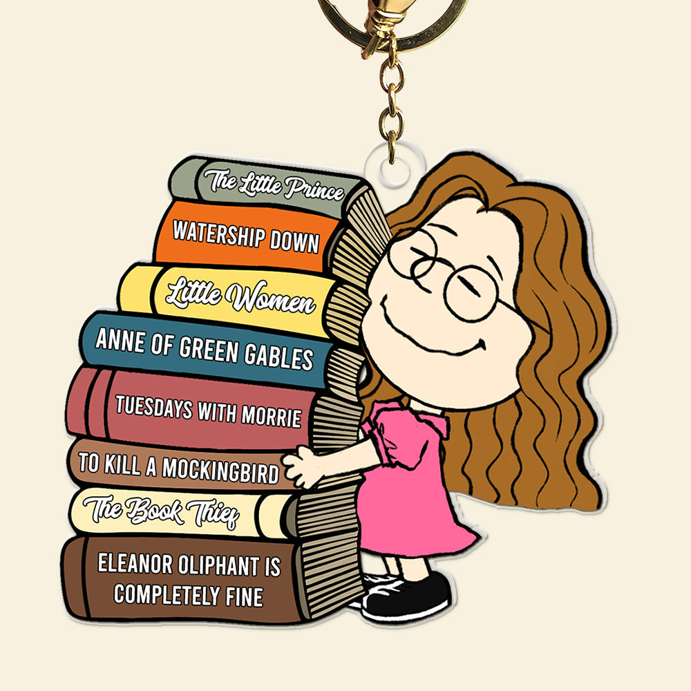 Personalized Gifts For Book Lovers Keychain, Custom Favorite Book Title 02Qhqn090125Hg - Image 4