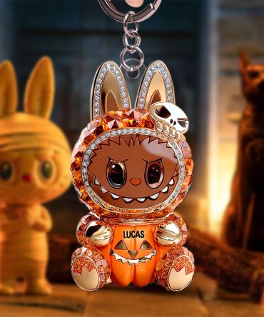 Pumpkin Cute Monster Personalized Gifts For Horror Fans Keychain 01Tgtn140825