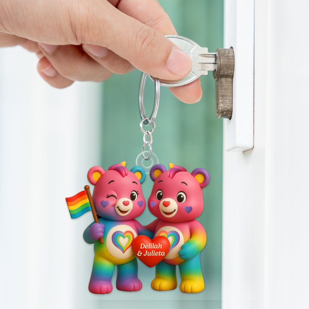 Rainbow Couple Keychain Personalized Gifts For Lgbtq+ Pride 01Hudt150525 - Image 2