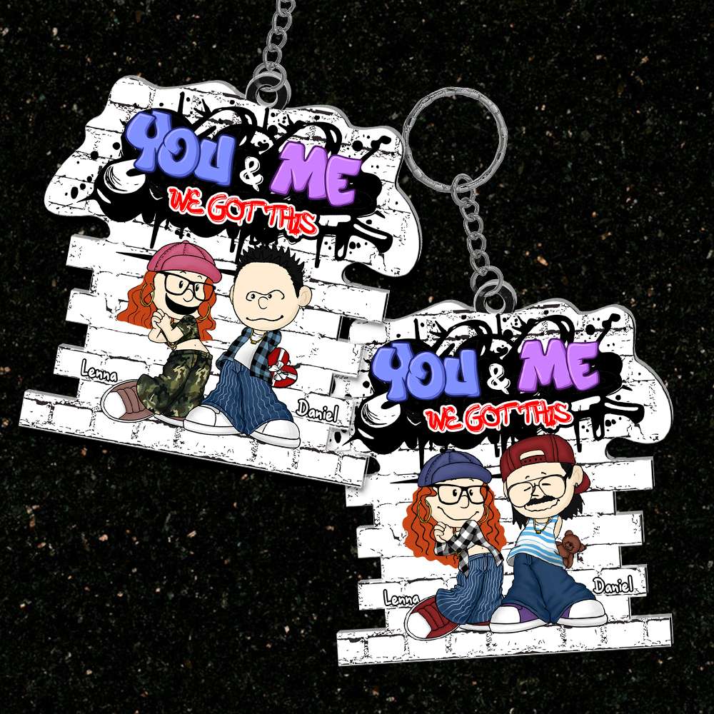 Personalized Gift For Couples Keychain Y2K Cartoon Couple 05Kalu271224Hg - Image 4