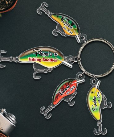Personalized Gifts For Dad Keychain With Fishing Lure Charms 03Dtdt300524