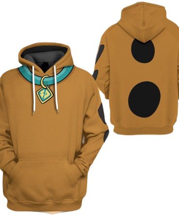 Scooby Doo Hoodie Scooby Doo Skin Fur Costume T-Shirt Brown Unisex