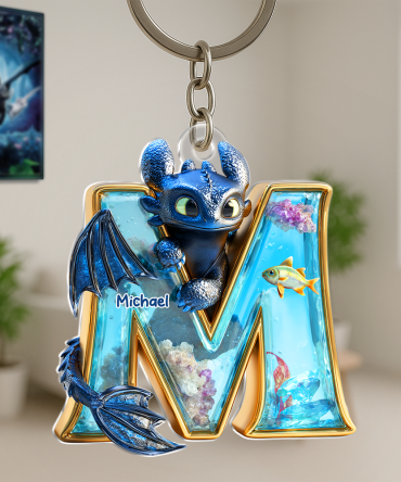 Magical Christmas Keychain – Custom Alphabet Gift For Cartoon Lovers 04Tgpu100625