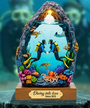 Scuba Diving Couple Acrylic Plaque Personalized Gifts For Couple  02Nadt020625