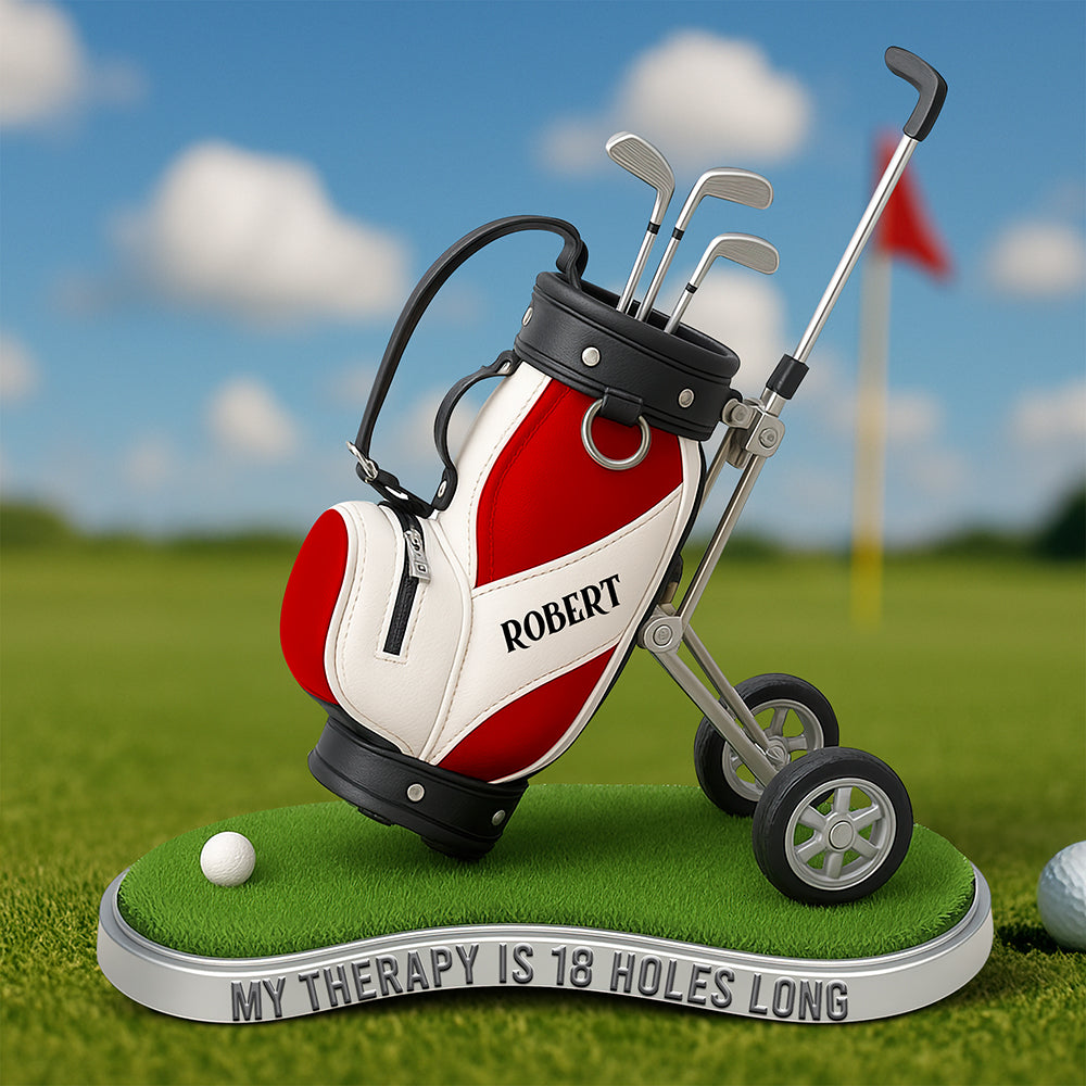 Golf Therapy Acrylic Plaque - Personalized Gifts For Golf Lovers 01Ohqn260625 - Image 2