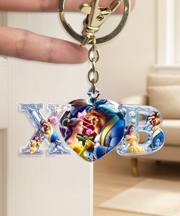 Couple Heart Keychain - Personalized Gifts For Couple 04Ohpu130625