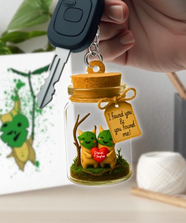 Leaf Sprite Couple Acrylic Keychain - Personalized Gifts For Couples 02Nalu090625