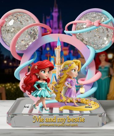 Princess Besties Plaque - Personalized Gifts For Best Friends 01Tglu100625