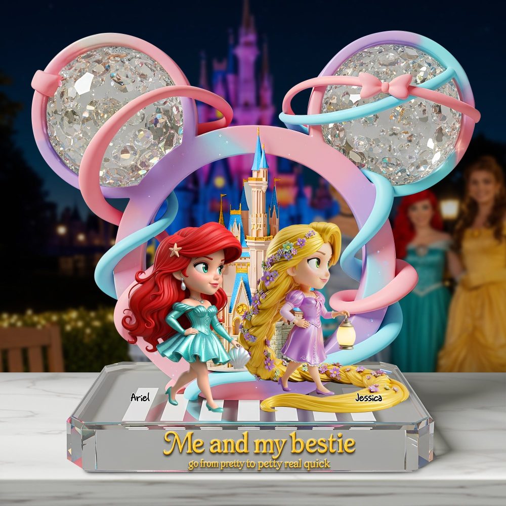 Princess Besties Plaque - Personalized Gifts For Best Friends 01Tglu100625