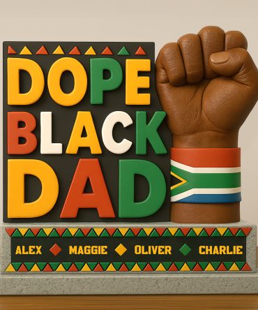 Black Dad Acrylic Plaque - Personalized Gifts For Dad 01Hudt010525