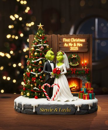 Personalized Christmas Gifts For Newlyweds Plaque 04Kita110925