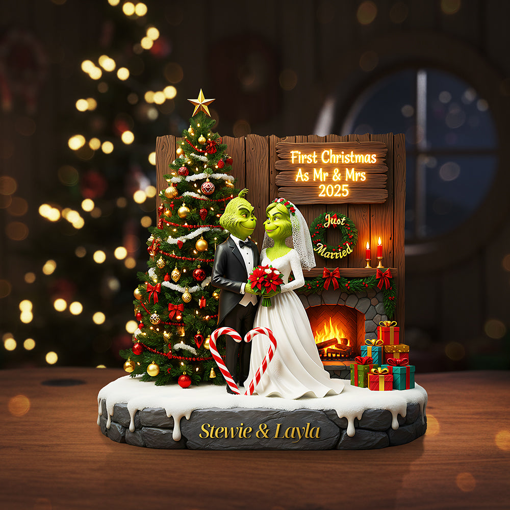 Personalized Christmas Gifts For Newlyweds Plaque 04Kita110925