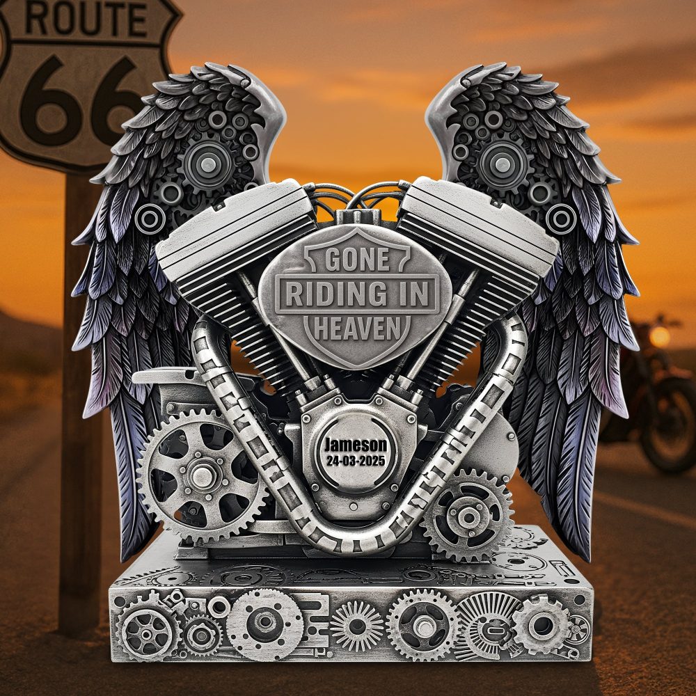 Biker In Heaven Acrylic Plaque - Personalized Memorial Keepsake For Biker 01Qhlu030625