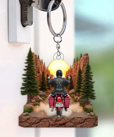 Biker Keychain - Personalized Gifts For Biker 01Ohpu050625