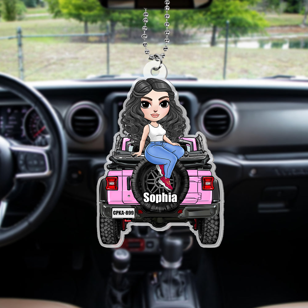 Cute Girl Personalized Keychain - Image 3