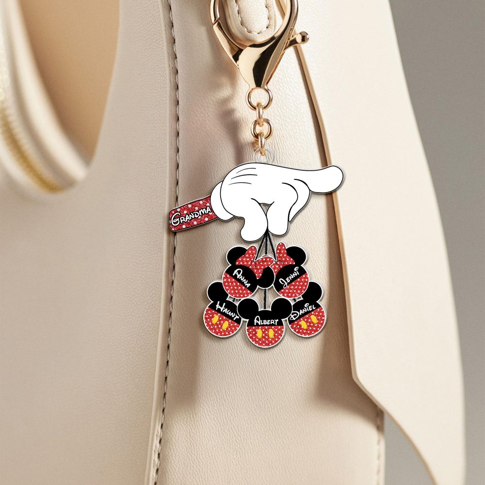 Personalized Gifts For Grandma Keychain - Adorable Mouse Charm 03Ohlu090125