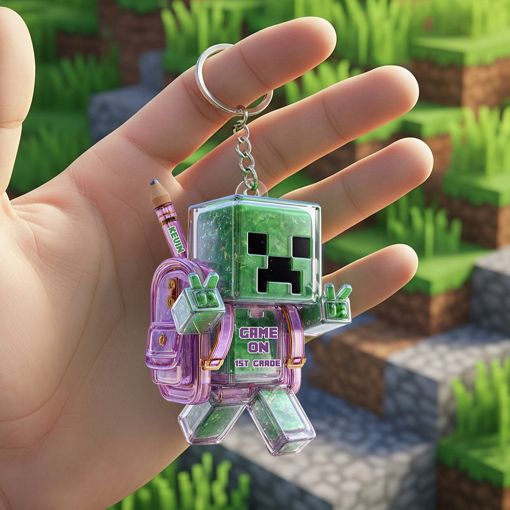 Pixel Gamer Keychain Personalized Back To School Gifts For Kids 02Tgdt280725 - Image 2