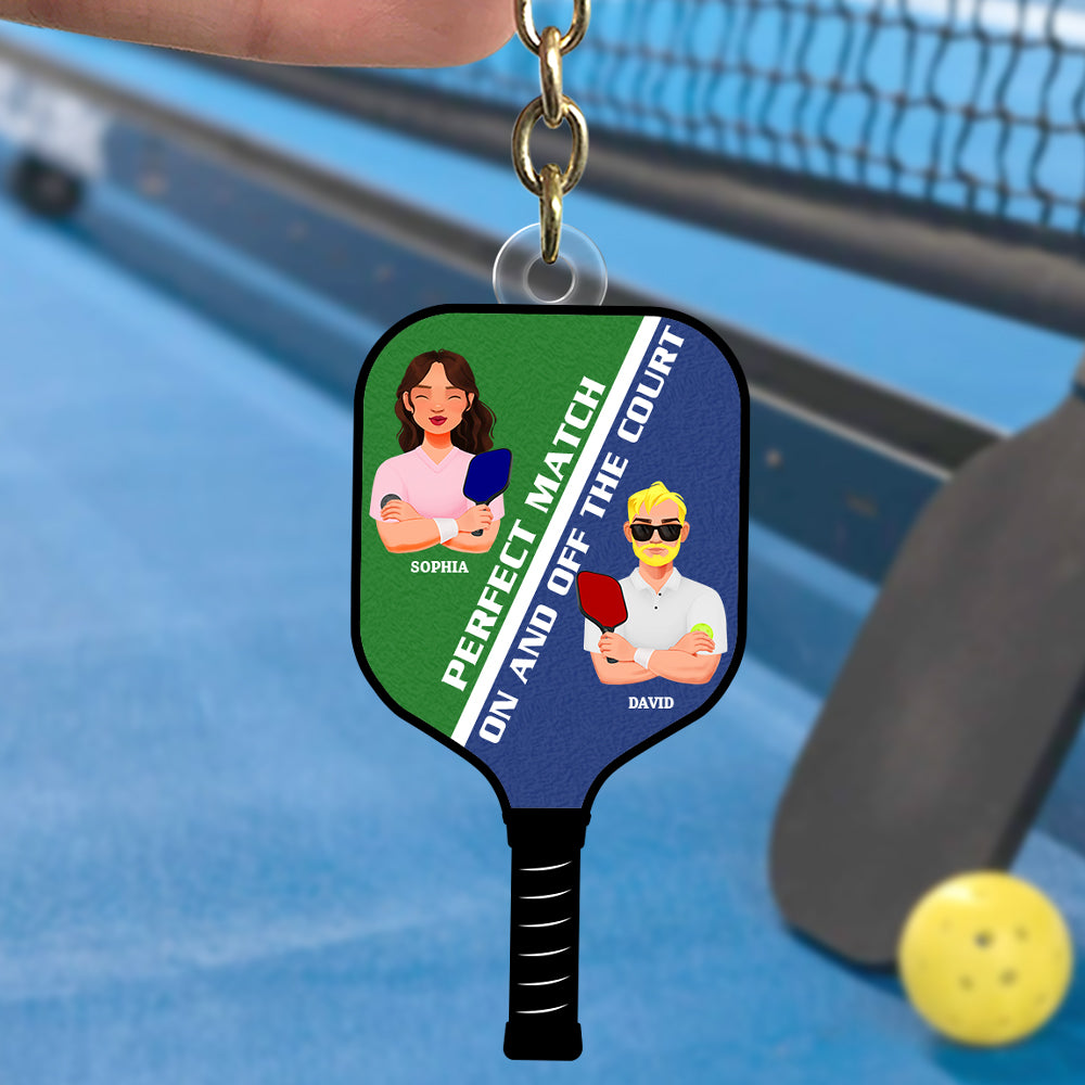 Personalized Gifts For Pickleball Couple Keychain 05Totn051224Pa