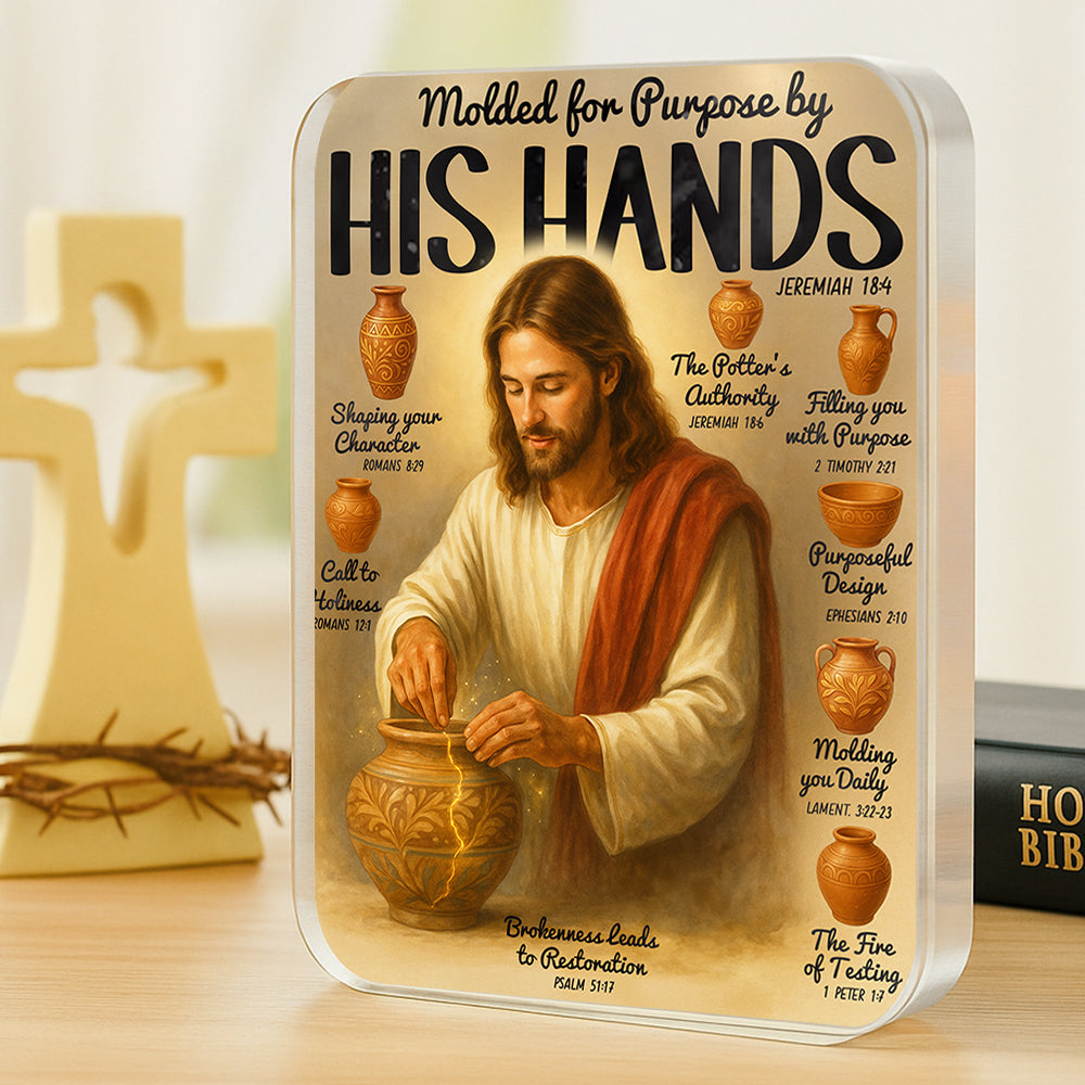 Crafted By Christ Acrylic Plaque Gifts For Christian 05Hudt060625