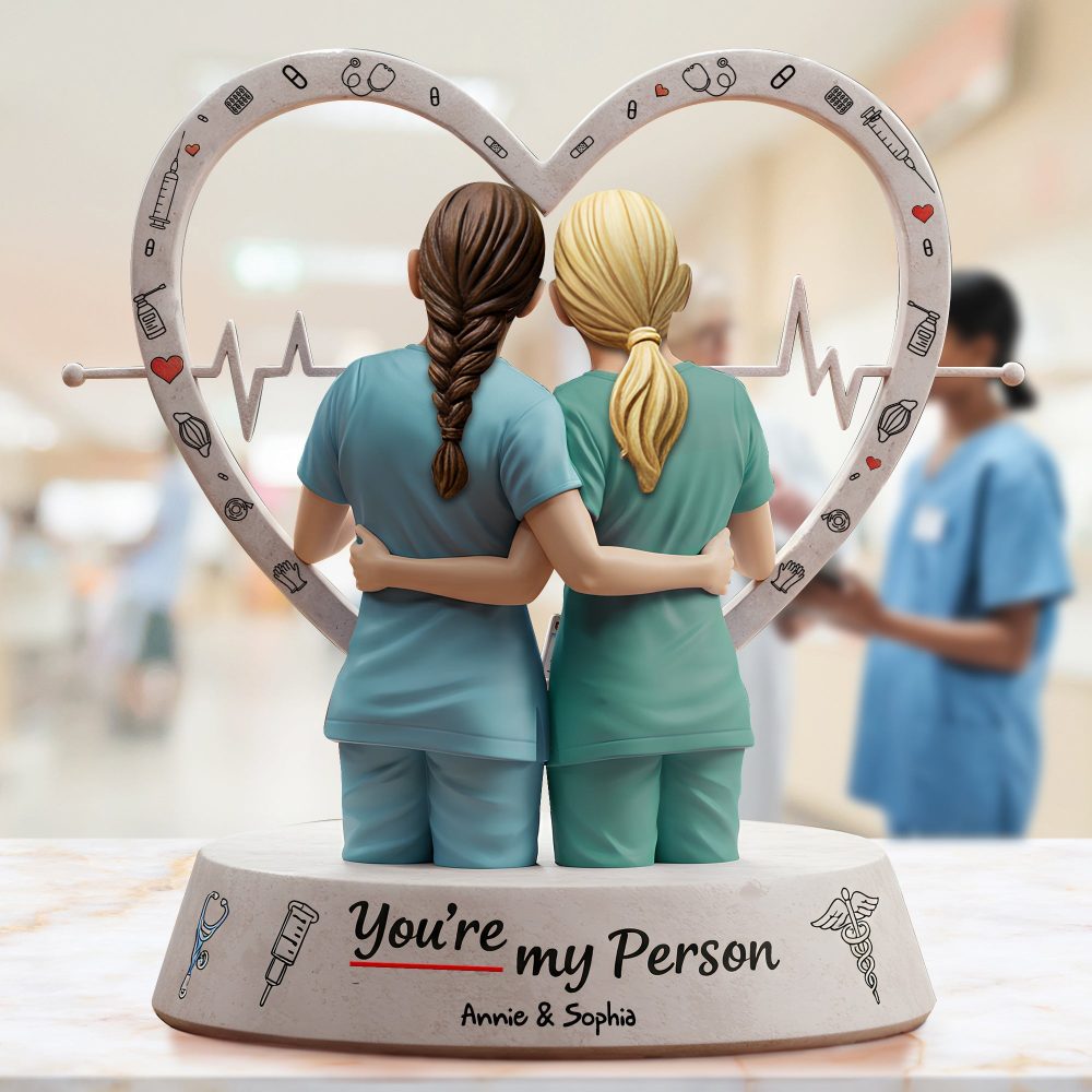 Festive Nurse Friends Acrylic Plaque – Custom Christmas Gifts For Besties 03Qhlu200525 - Image 2