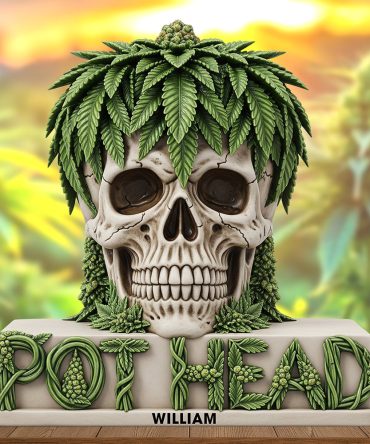 Pot Skull Head Acrylic Plaque Personalized Gifts For Smoker 05Naqn030625