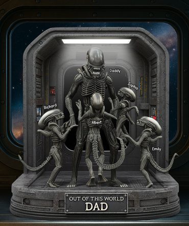 Personalized Gifts For Dad Acrylic Plaque, Alien Dad 03Qhqn130525