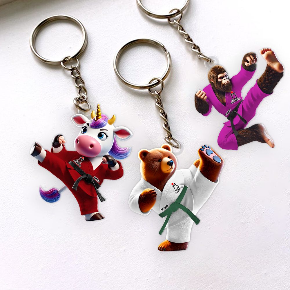 Personalized Gifts For Bigfoot Karate Keychain 03Ohpu040125 - Image 4