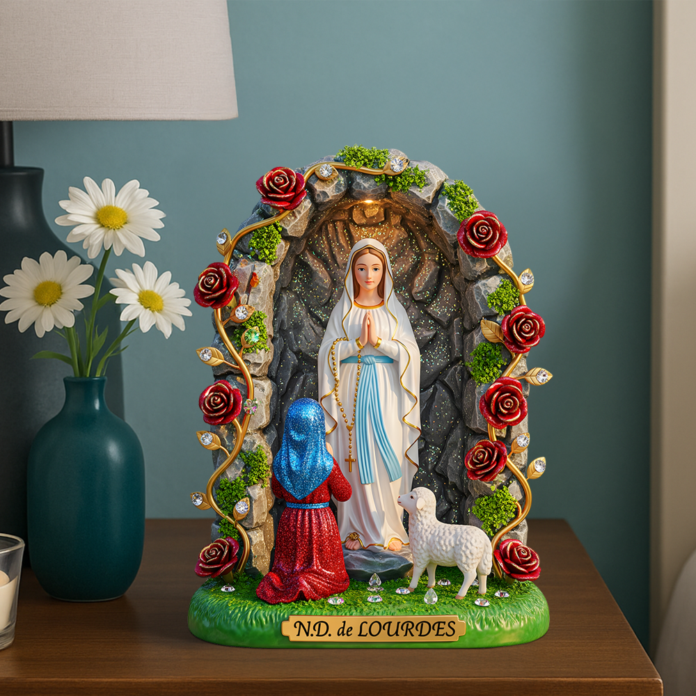 Virgin Mary Plaque - Personalized Gifts For Virgin Mary Lovers 02Ohpu300625 - Image 2