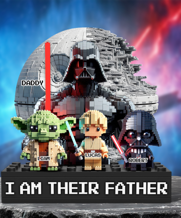 Galaxy Dad Plaque - Personalized Gifts For Dad 02Ohpu190525