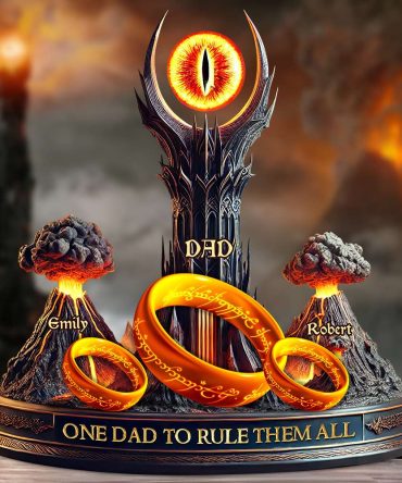 Dad Plaque One Dad To Rule Them All - Personalized Gifts For Dad 04Hudt160425