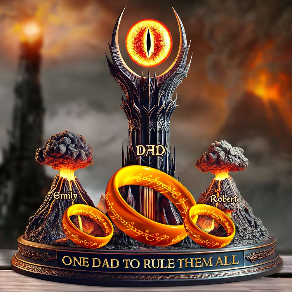 Dad Plaque One Dad To Rule Them All - Personalized Gifts For Dad 04Hudt160425
