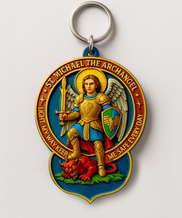 Sacred Warrior St. Michael The Archangel Keychain 06Hudt290525