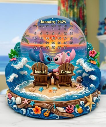 Cartoon Beach Couple Acrylic Plaque Personalized Gifts 02Tolu260625