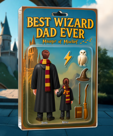 Wizard Dad Plaque - Personalized Gifts For Dad 01Hupu010525