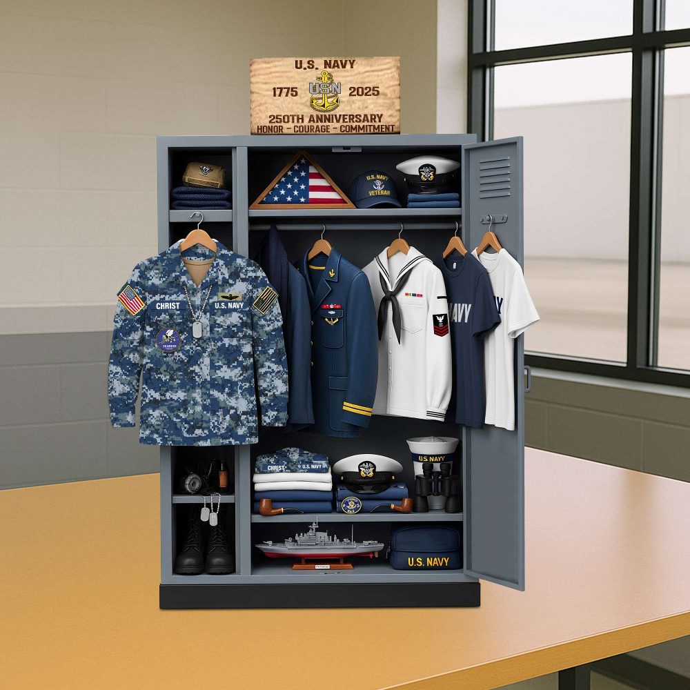 Military 250Th Anniversary Personal Locker Plaque - Personalized Gifts For Veteran 052Qhtn300625 Nv - Image 2
