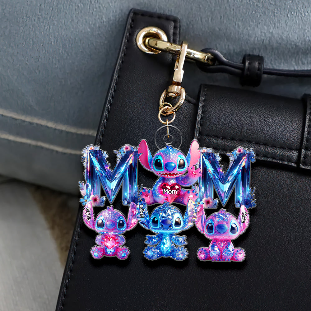 Cartoon Blue Aliens Keychain Personalized Christmas Gifts For Mom 03Ohdt040425 - Image 2